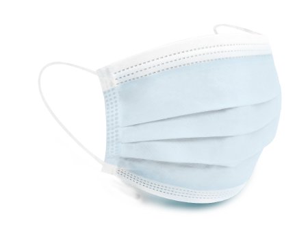 McKesson 604-006807 Procedure Mask Cypress Pleated Earloops