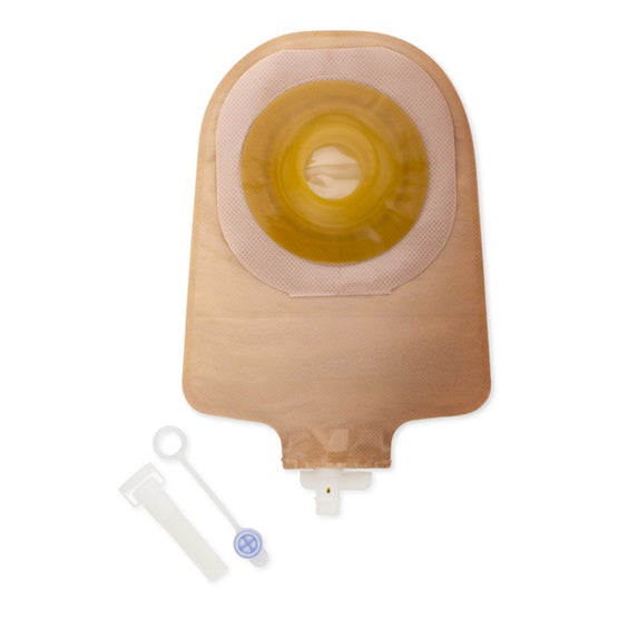 HOLLISTER 8494 Urostomy Pouch, Pre-Sized Convex Flextend Skin Barrier, with Tape, Beige
