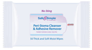 SAFE N SIMPLE SNS00525 Peri-Stoma Cleanser & Adhesive Remover Large Wipes 5x7