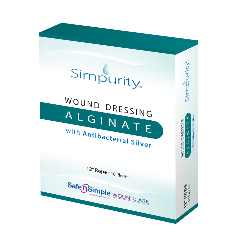 SAFE N SIMPLE SNS51712 Simpurity Alginate Wound Dressing with Antibacterial Silver