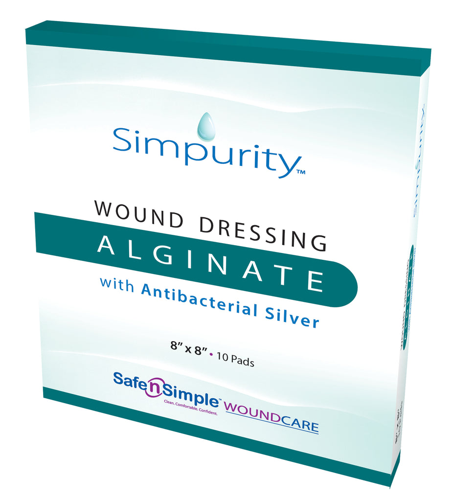 SAFE N SIMPLE SNS51764 Simpurity Alginate Wound Dressing with Antibacterial Silver