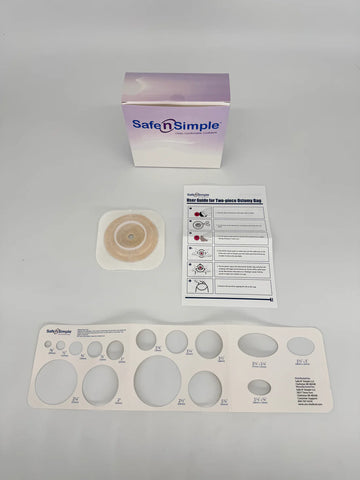 Safe N Simple SNS7205214 2-Piece Barrier Flat Barrier Standard Wear Tape Collar White 2-1/4" Flange Cut-to-Fit