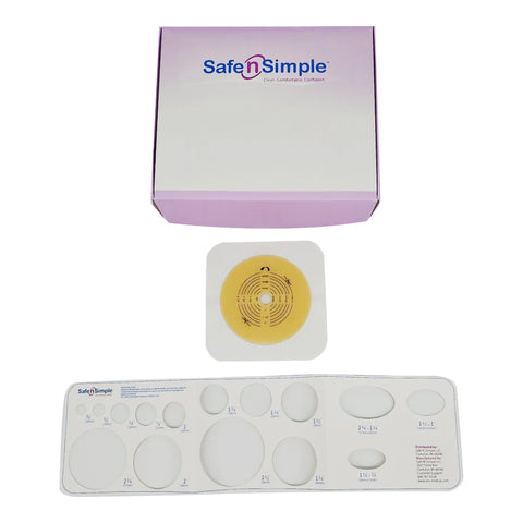 Safe N Simple SNS7205234 2-Piece Barrier Flat Barrier Standard Wear Tape Collar White 2-3/4" Flange Cut-to-Fit