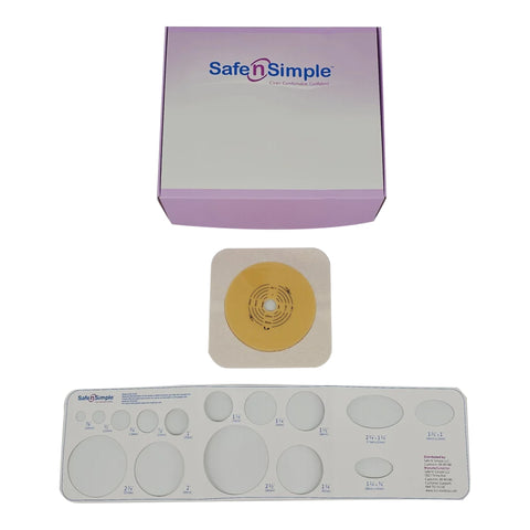 Safe N Simple SNS7305214 2-Piece Barrier Standard Wear Tape Collar Opaque 2-1/4" Flange Cut-to-Fit