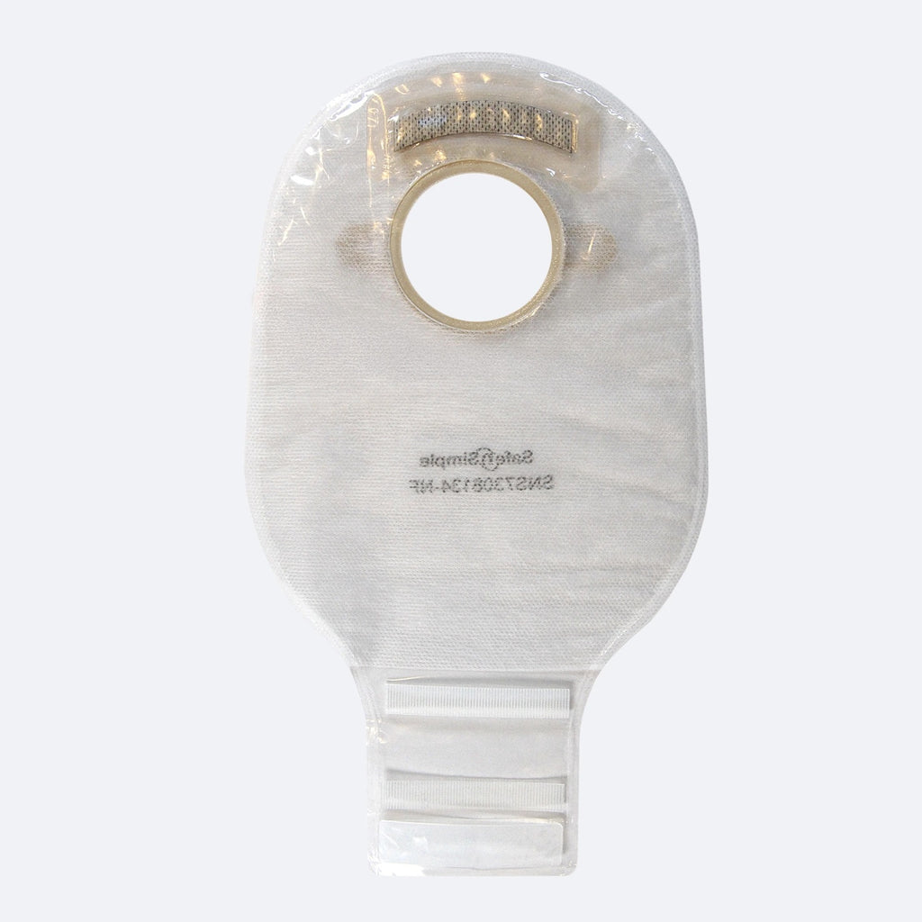 Safe N Simple SNS7308134NF 12" Drainable Pouch Transparent 2" Flange with Filter and Velcro closure