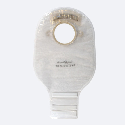 Safe N Simple SNS7308134NF 12" Drainable Pouch Transparent 2" Flange with Filter and Velcro closure