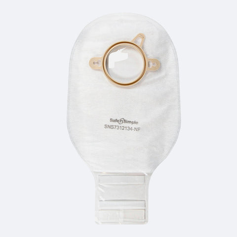 Safe N Simple SNS7312134NF 12" Drainable Pouch Transparent 2" Flange with Belt Tabs and Velcro closure