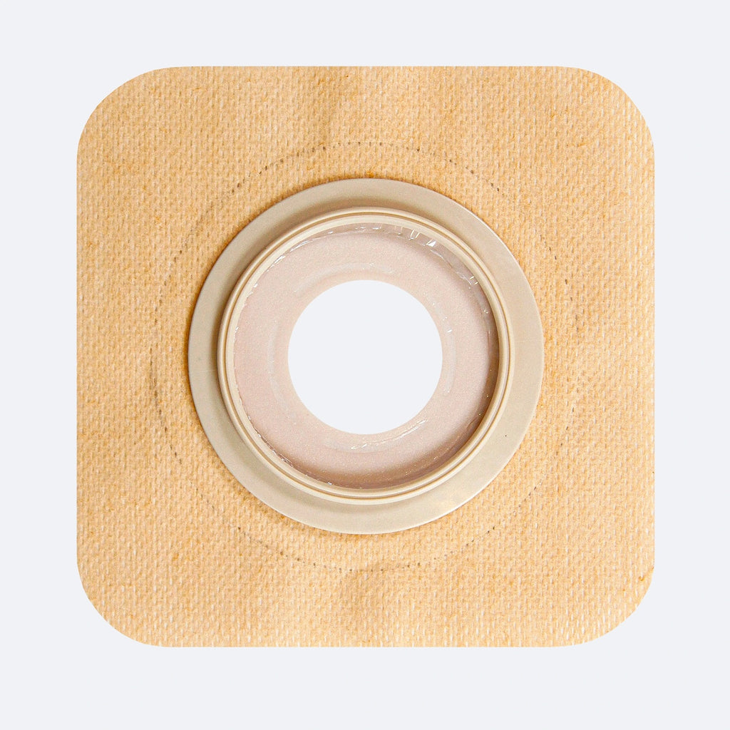 Safe N Simple SNS7329134NF 2-Piece Barrier Standard Wear with Tape Collar Opaque 2" Flange 1-1/8" Pre-Cut Stoma opening