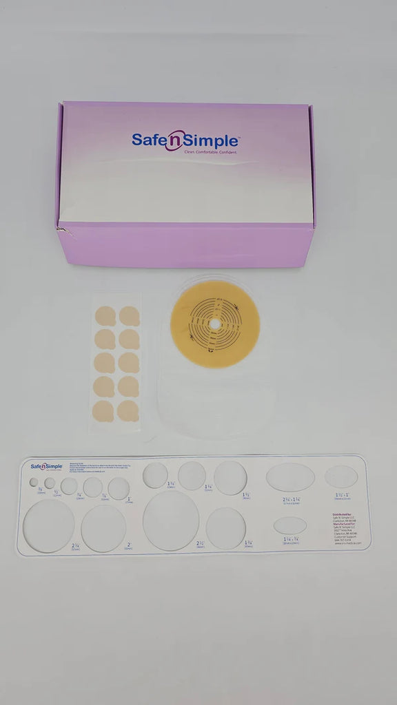 Safe N Simple SNS7608002 8" Closed 1-Piece Pouch Standard Wear Cut-to-Fit Transparent with Filter