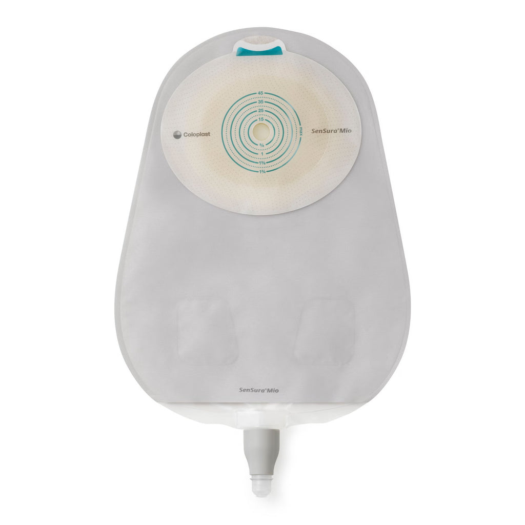 COLOPLAST 105860 SenSura Mio 1-Piece Urostomy, Standard Wear, Maxi, Cut-to-Fit, Flat, No Filter, Soft Outlet