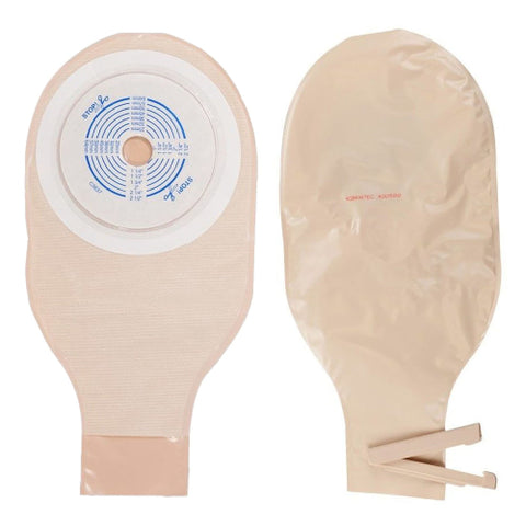 ConvaTec 400599 ActiveLife One-Piece Drainable Pouch. Cut-to-fit, Durahesive Plus Skin Barrier with tape collar; 12" pouch with 1-sided comfort panel and tail clip