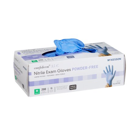 MCKESSON 14-6976C Confiderm 3.5C Nitrile Exam Gloves Medium Powder-Free