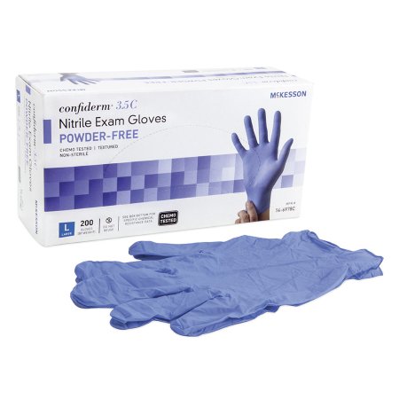 MCKESSON 14-6978C Confiderm 3.5C Nitrile Exam Gloves Large Powder-Free