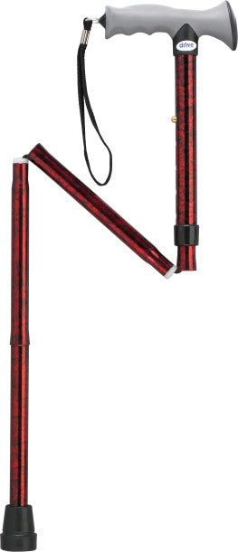 DRIVE MEDICAL RTL10370RC Aluminum Folding Canes with Gel Grip, Height Adjustable (SPECIAL ORDER)
