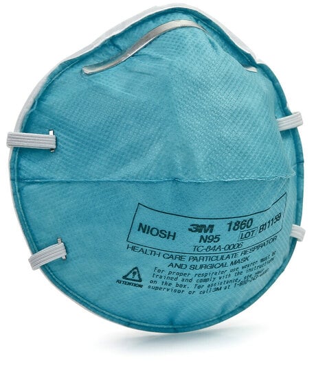 3M 1860 Health Care Particulate Respirator and Surgical Mask