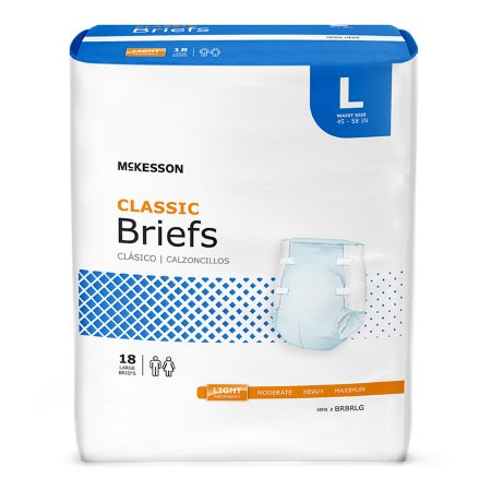 MCKESSON BRBRLG DISPOSABLE BRIEF LIGHT ABSORBENCY LG (CS)