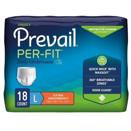 FIRST QUALITY PF-513 Prevail Absorbent Underwear Pull On Large Disposable Heavy Absorbency (PK)