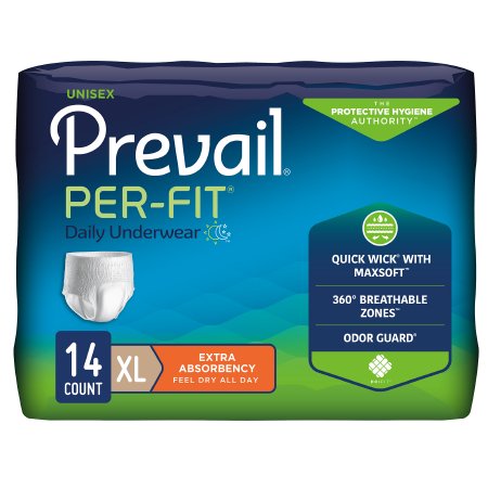 FIRST QUALITY PF-514 Prevail Absorbent Underwear Pull On X-Large Disposable Heavy Absorbency (CS)