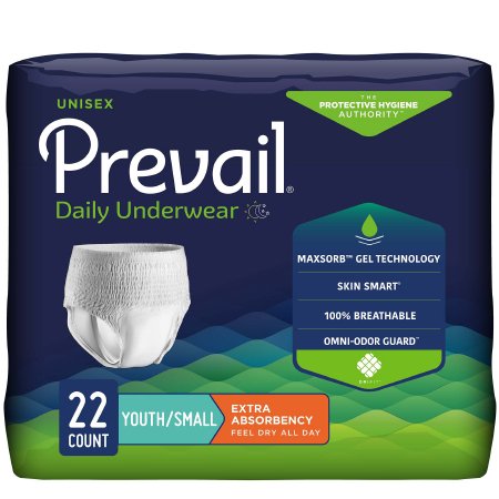 FIRST QUALITY PV-511 Prevail Absorbent Underwear Extra Pull On Small Disposable Moderate Absorbency (PK)