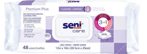 TZMO-Seni S-WP48-C11 Care Premium Plus Pre-Moistened Personal Cleansing Wipes