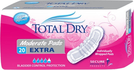 SECURE PERSONAL CARE SP1562 TotalDry Moderate Pads Extra (BG)