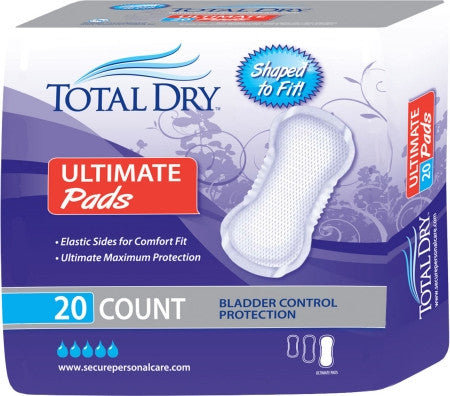 SECURE PERSONAL CARE SP1596 TotalDry Ultimate Pads (BG)