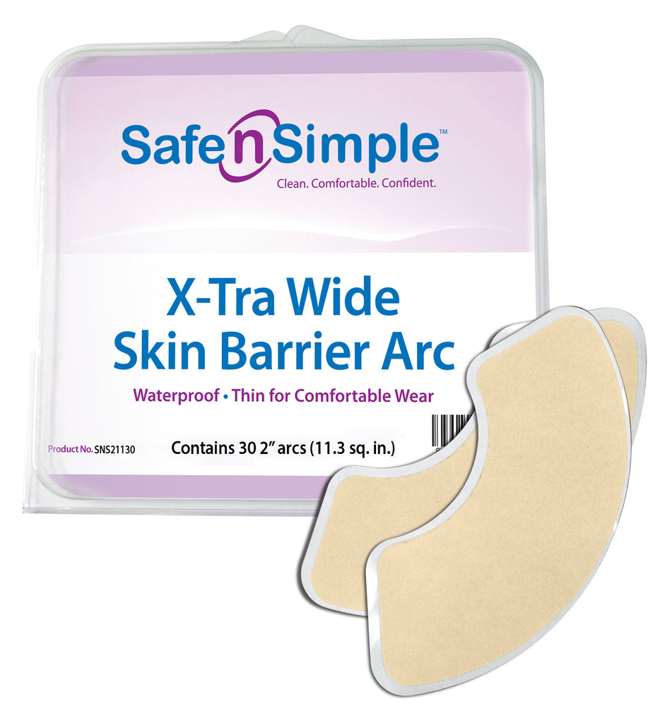 SAFE N SIMPLE SNS21130 Skin Barrier Arcs, Tray - X-tra Wide, 2inch Width