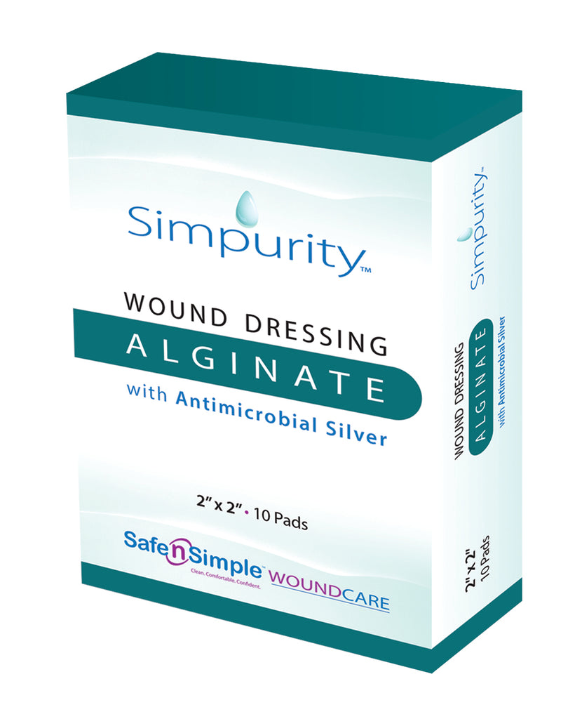 SAFE N SIMPLE SNS51702 Simpurity Alginate Wound Dressing with Antimicrobial Silver