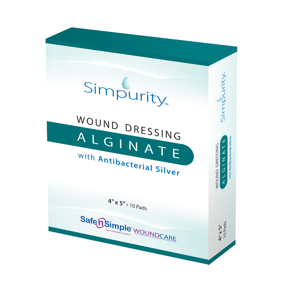 SAFE N SIMPLE SNS51720 Simpurity Alginate Wound Dressing with Antibacterial Silver